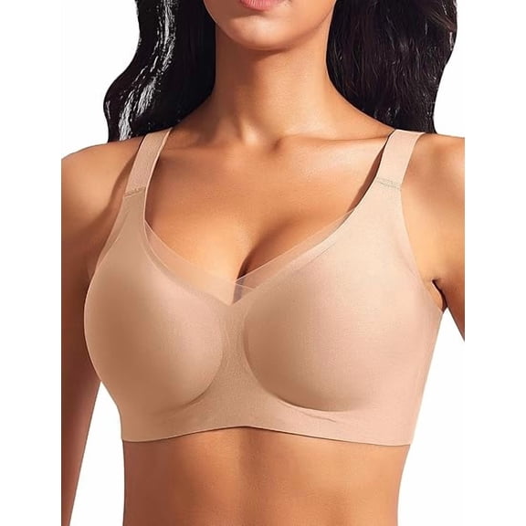 Werena Wireless Bras for Women Mesh Crossover Bras Seamless Full Coverage No Underwire Comfortable Supportive Everyday Bra