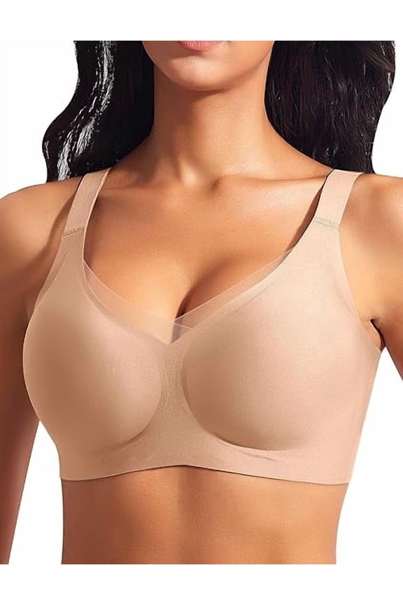 Wireless Bras for Women Mesh Crossover Bras Seamless Full Coverage No Underwire Comfortable Supportive Everyday Bra