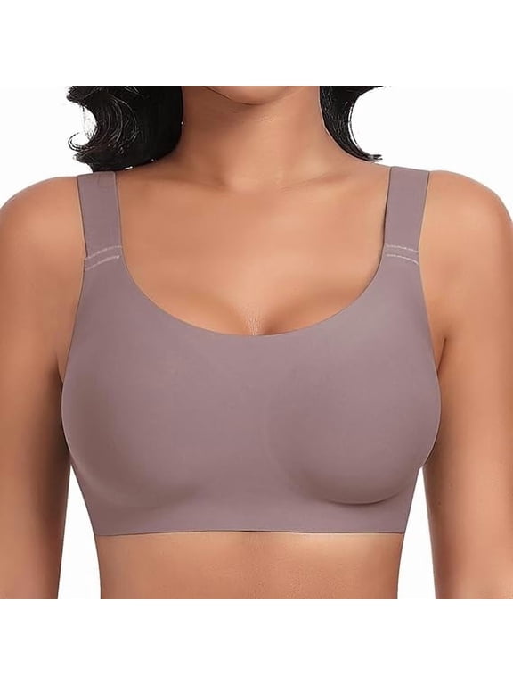 Wireless Bras for Women No Underwire Seamless Full Coverage Comfortable Everyday Bra with Medium Support