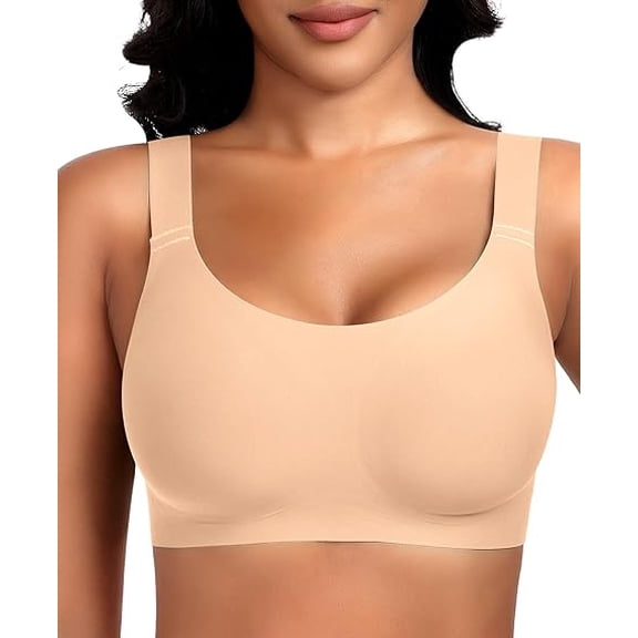 Werena Wireless Bras for Women No Underwire Seamless Full Coverage Comfortable Everyday Bra with Medium Support