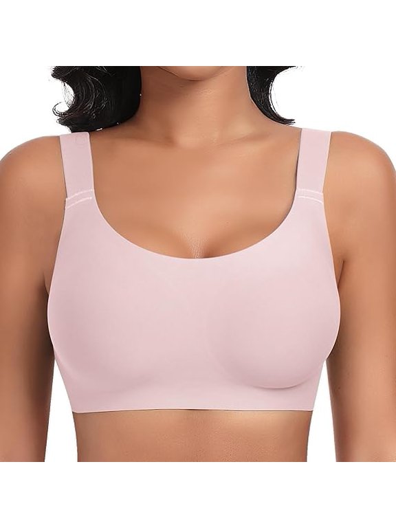 Wireless Bras for Women No Underwire Seamless Full Coverage Comfortable Everyday Bra with Medium Support