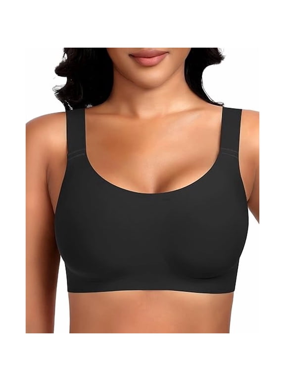 Wireless Bras for Women No Underwire Seamless Full Coverage Comfortable Everyday Bra with Medium Support