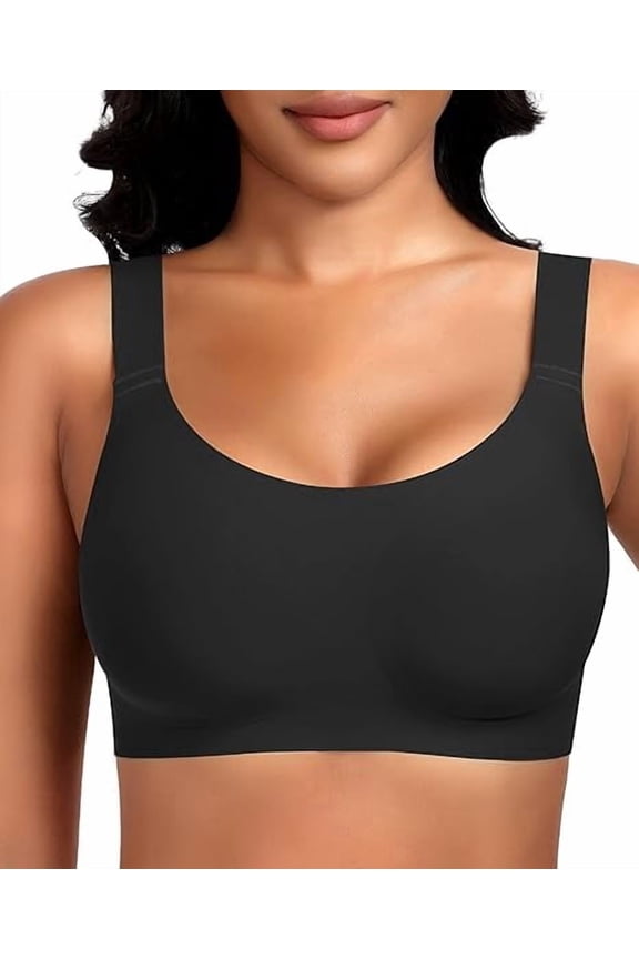 Wireless Bras for Women No Underwire Seamless Full Coverage Comfortable Everyday Bra with Medium Support