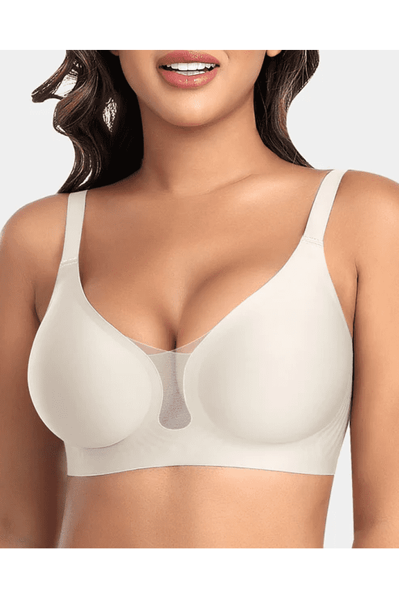 Womens Bras Push Up Wireless Bra Seamless Full Coverage No Underwire Mesh Comfortable Bralettes for Women with Support