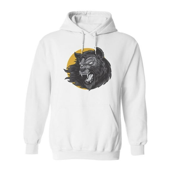 Werewolf Circular Design Hoodie Men -Image by Shutterstock, Male Medium