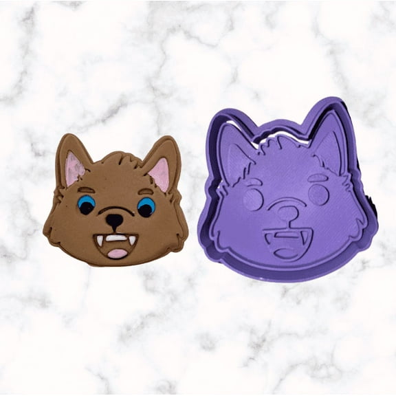 Werewolf Cookie Cutter with Stamp Option