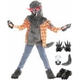 thumbnail image 1 of Sefiry Halloween Wolf Costume Set, Yellow Werewolf Outfit with Various Accessories  (10-12T), 1 of 6