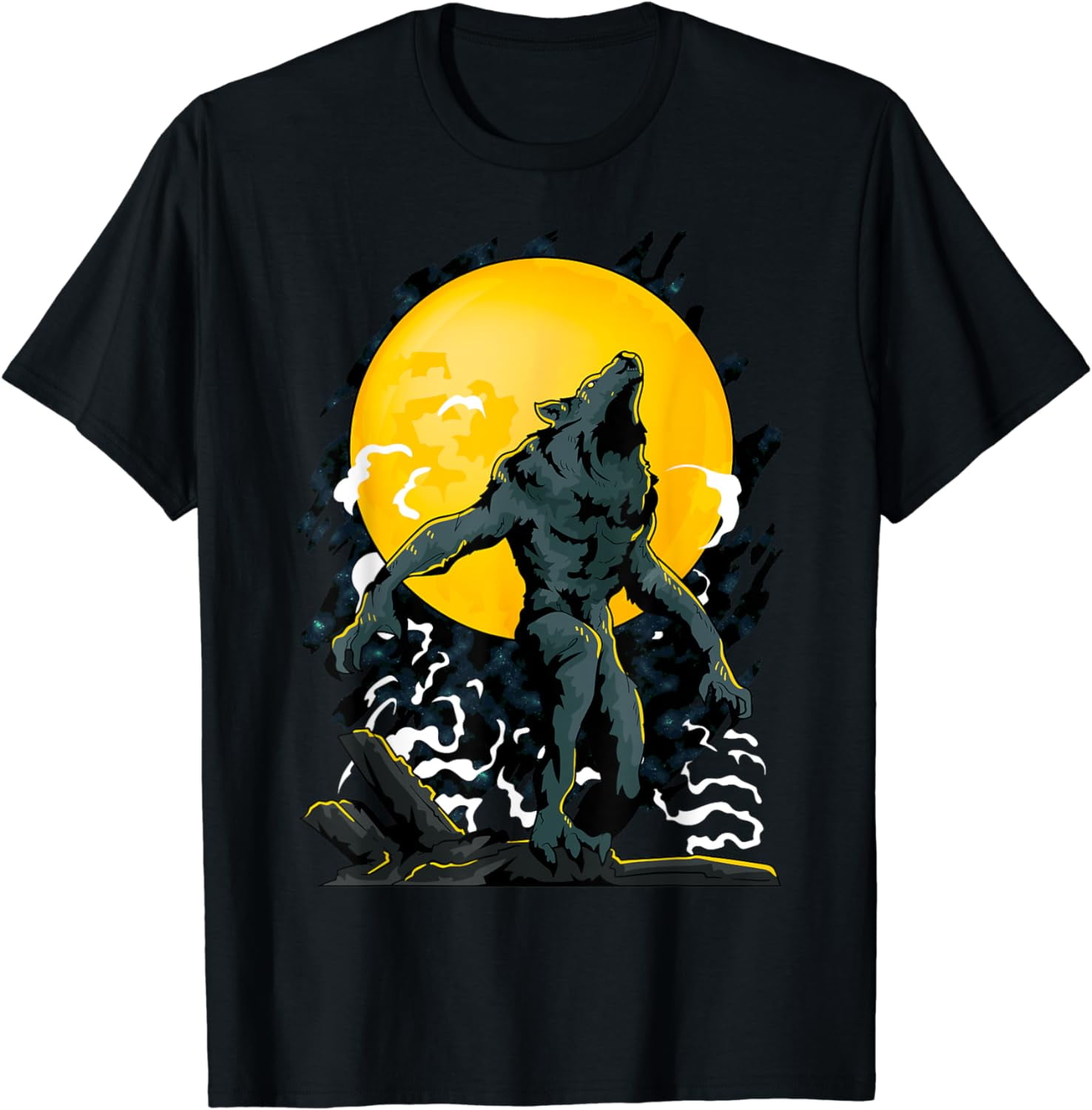 Werewolf Howling At The Full Moon Graphic T-Shirt - Walmart.com