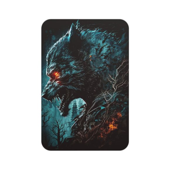 Werewolf Howling Night Cool Wolf Acrylic Fridge Magnets Decorative Refrigerator Magnets for Kitchen Office Whiteboard Locker