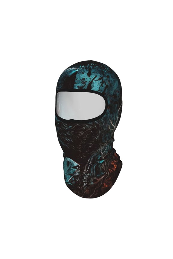Werewolf Howling Night Cool Wolf Unisex Balaclava Ski Mask Full Face Cover for Cold Weather & UV Protection, Breathable Cooling Helmet Liner
