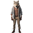 thumbnail image 1 of Werewolf (Jacket) Lifesize Cardboard Cutout Standee, 1 of 7
