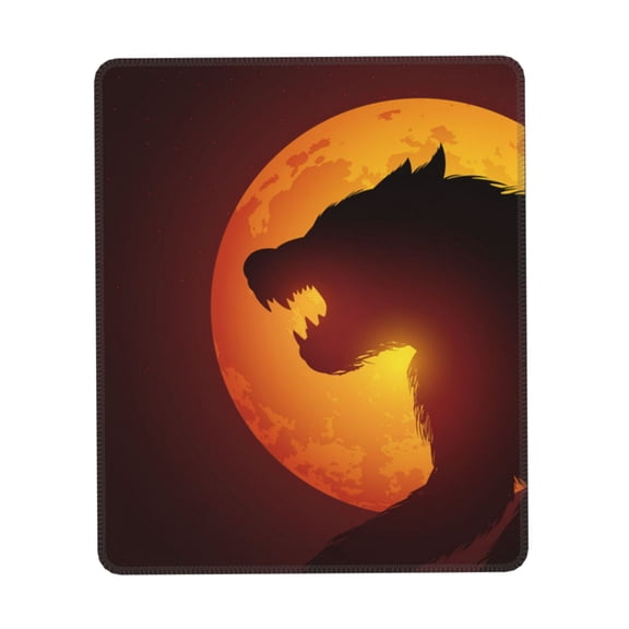 Werewolf Night Full Moon Gaming Mouse Pad 10 x 12 inch Rectangle Computer Mousepad Mat Non-Slip Rubber Base for Office Laptop PC