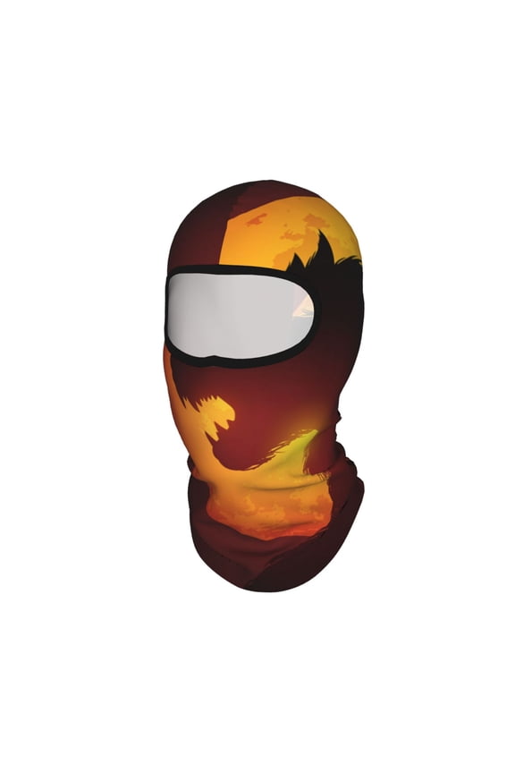 Werewolf Night Full Moon Unisex Balaclava Ski Mask Full Face Cover for Cold Weather & UV Protection, Breathable Cooling Helmet Liner