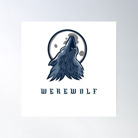 Werewolf Poster Wall Art, Modern Wall Decor, 24x24 UNFRAMED