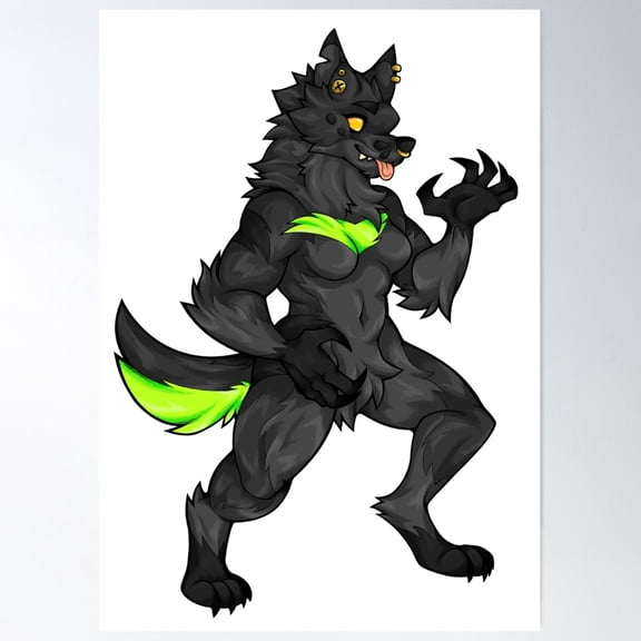Werewolf Poster Wall Art, Modern Wall Decor For Living Room Bedroom, 12x18 UNFRAMED