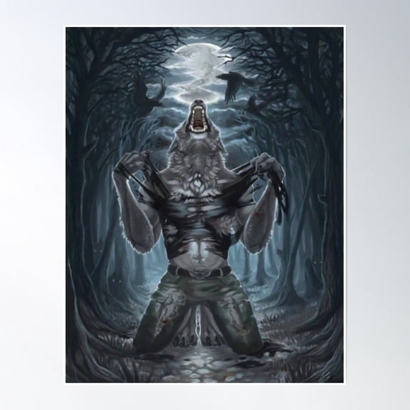 Werewolf Ripping Poster Wall Art Home Decor Cute Birthday Gift