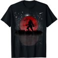 thumbnail image 1 of Werewolf Under A Full Blood Moon Howling Starry Sky T-Shirt, 1 of 5