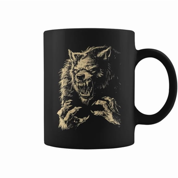Werewolf Wolf Howling At Full Moon Coffee Mugs