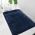 thumbnail image 1 of Wergifts Luxury Navy Microfiber & TPR Bath Rug, 16" x 24", 1 of 8