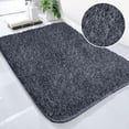 thumbnail image 1 of Evlmd New Gray Bathroom Rugs Mat, Large Bath Rug for Bathroom Floor Non-Slip, Super Elastic Silk Thread Easier to Dry Bath Shower Mat Runner, Machine Washable Bath Mat, 20" x 32", 1 of 6