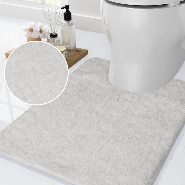 Wergifts New White Bathroom Rugs Mat, Large Bath Rug for Bathroom Floor