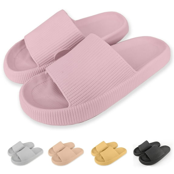 Wergifts Women's Shoe Shower Slides Ultra Cushion Thick Sole Non-Slip Soft Foam Slippers Unisex, Size Women 10.5-11.5 / Men 9-10