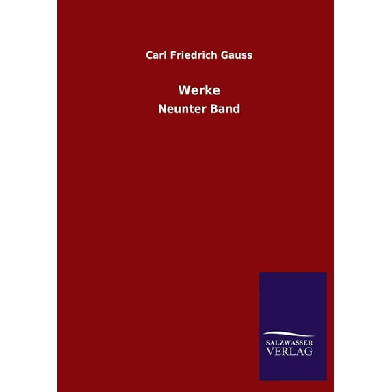 Werke : Neunter Band (Paperback)