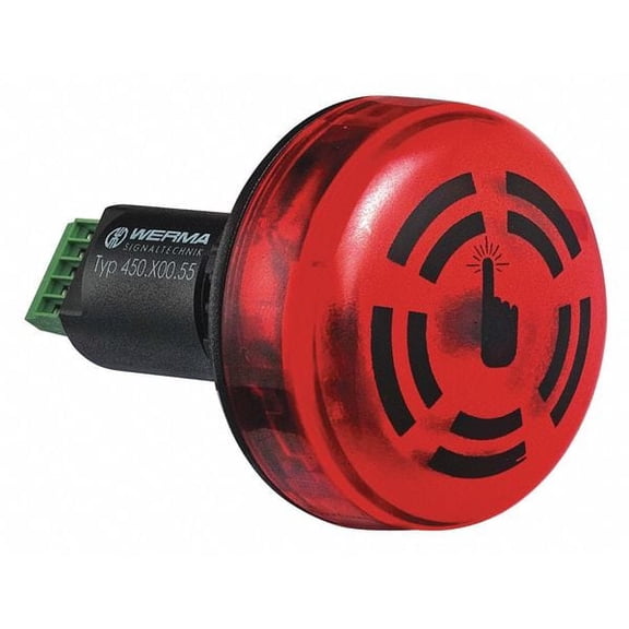 Werma Buzzer,24VDC,Black,1-31/32" W,IP65 45010055