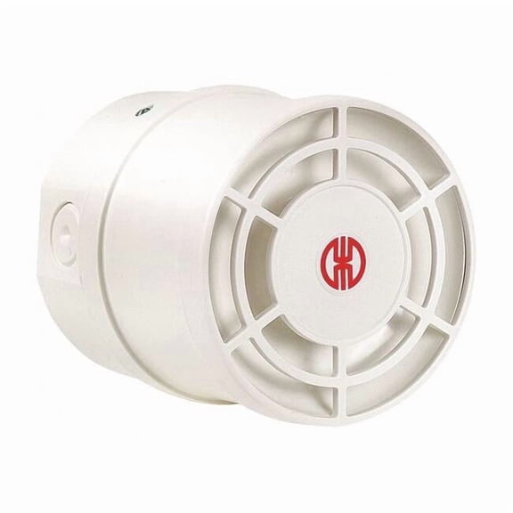 Multi-Tone Sounder, Buzzer, Continuous/Pulse, 9 to 28V DC, 115 dB, Polycarbonate/ABS Blend, White