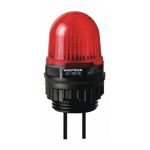 Werma Warning Light,24VDC,Panel/Conduit Mount 23110055