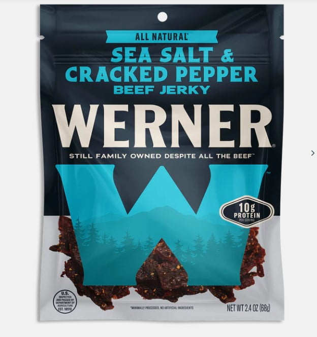 Werner 2.4 oz. All Natural Peppered Beef Jerky