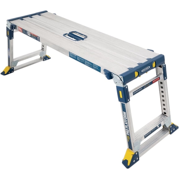 Werner 9 Ft. 300 Lbs Aluminum Adjustable Height Pro Work Platform