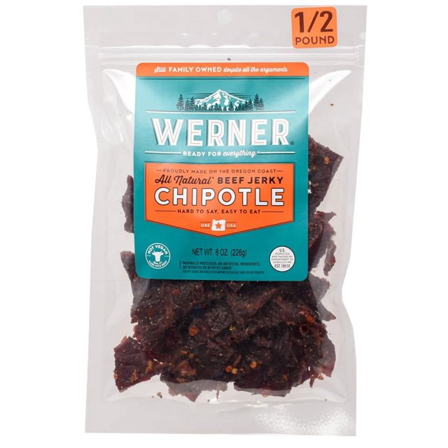 Werner Beef Jerky All AIF4 Natural Meat Snack Half Pounder High
