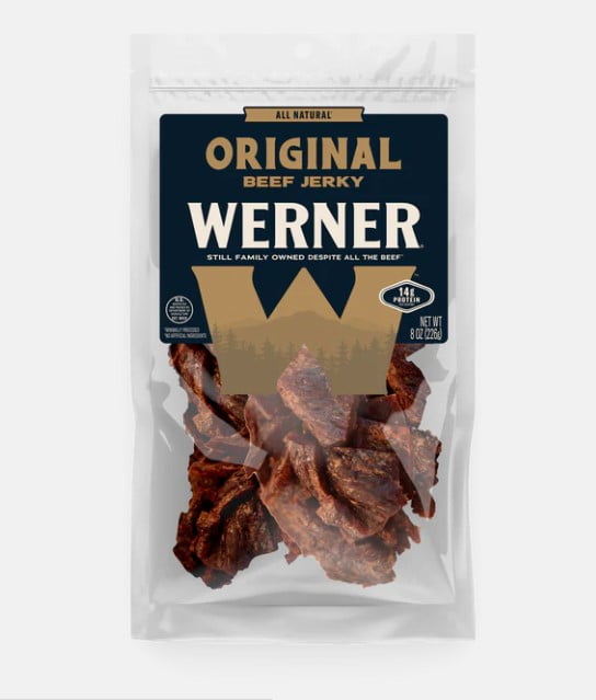 Werner Beef Jerky All Natural 8 oz Original