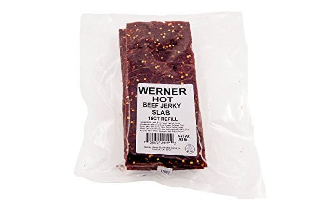 Werner Beef Jerky Slabs (Hot, Giant Slab 15ct)