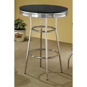Werner Contemporary Round Bar Table Black