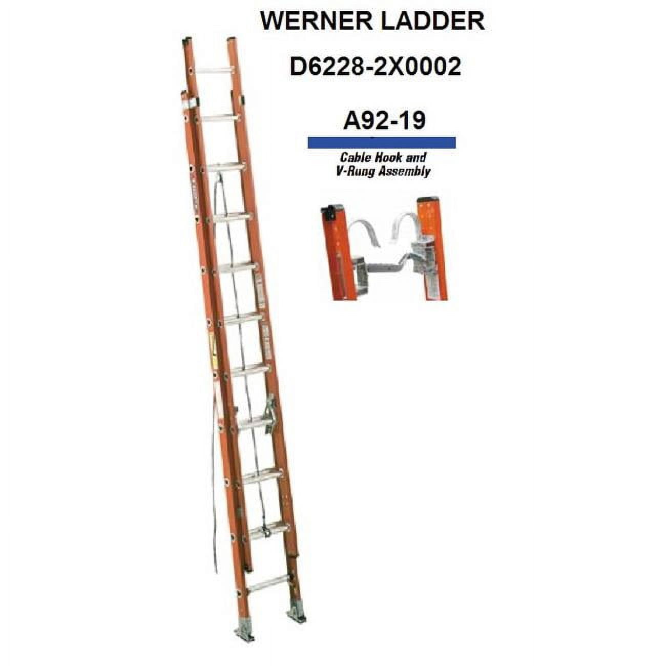 Werner D6228-2X0002 D6228-2 Specialty ladder A92-19 UPC with Cable Hook ...