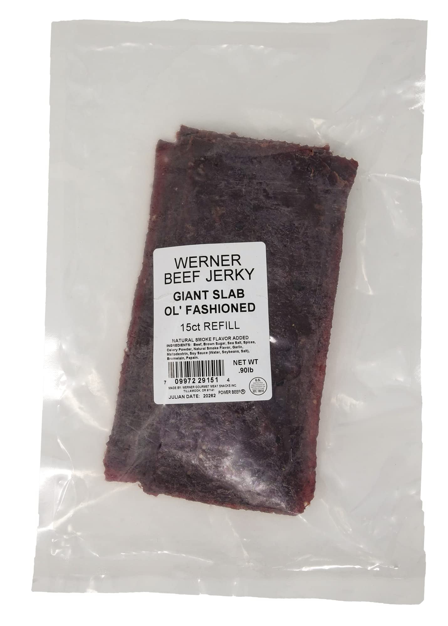 Werner Old Fashion Beef GP27 Jerky Slab 15 Count Giant Sheets of Beef