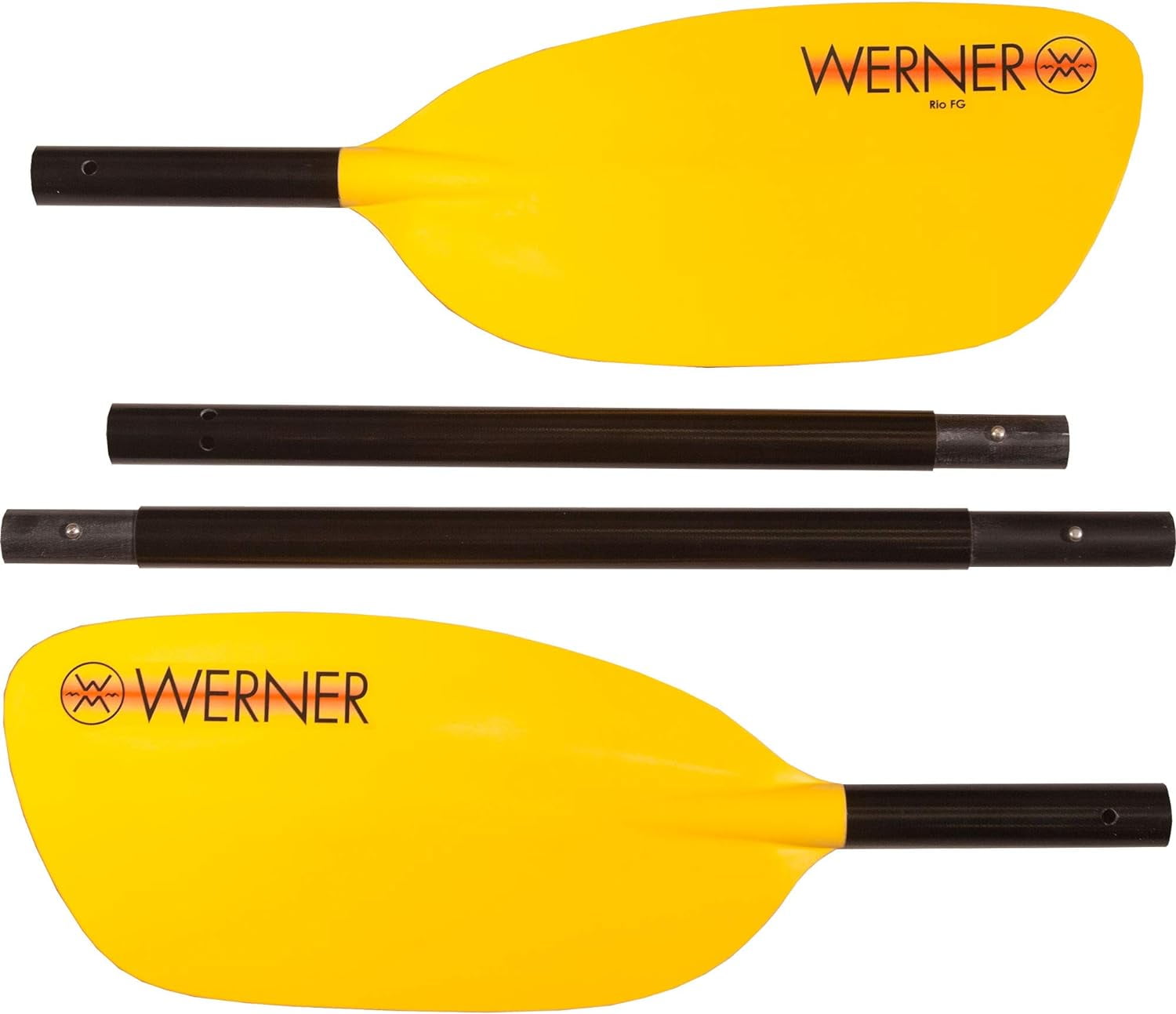 Werner Rio 4Piece FiberglassReinforced Whitewater Kayak Paddle
