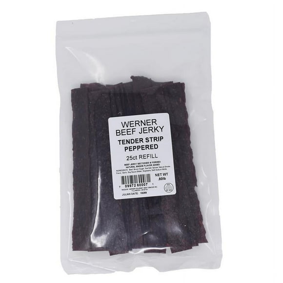 Werner Tender Strip Beef Jerky Peppered Refill