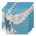 thumbnail image 1 of Werpe Bird Wings Blue Background Polyester Cloth Napkins for Farmhouse Party Dining Table Decor, Washable Napkins for Party Dinner Decoration - Set of 4 6 PCS, 1 of 7