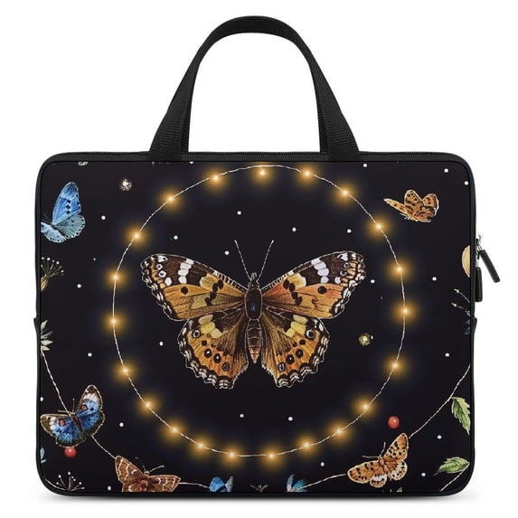 Werpe Butterfly Diving Fabric Laptop Bag Computer Protective Handle Case 15inch