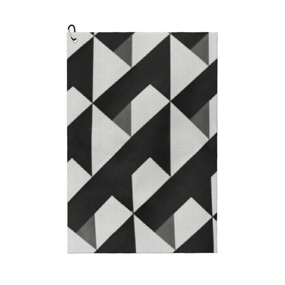 Werpe Checkered Pattern Christmas Funny Golf Towel for Men, Absorbent Towel with Carabiner Clip for Golf Bag Attachment 1PC