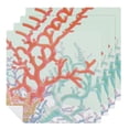 thumbnail image 1 of Werpe Corals Aquirax Uno Ocean Polyester Dinner Napkin for Dining Table Kitchen Home Party Decor Set of 6 Washable Napkins 6 PCS, 1 of 7