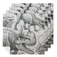 thumbnail image 1 of Werpe Dinosaurs Cloth Napkin Reusable Polyester Home Decor Set of 6 4 PCS, 1 of 7
