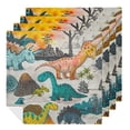 thumbnail image 1 of Werpe Dinosaurs Trees Cave Painting Cloth Napkins Polyester Gift Reusable 2 PCS, 1 of 7