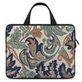 thumbnail image 1 of Werpe Floral Pattern Paisley Pattern Fine Foliage Lace Handheld Laptop Bag Diving Fabric Computer Protective Handle Case Tablet Cover Neoprene 15inch, 1 of 5