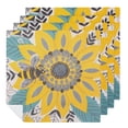 thumbnail image 1 of Werpe Flower Bees Petals Cloth Napkins Polyester Reusable Fabric Events Dinner Napkin 6 PCS, 1 of 7