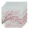 thumbnail image 1 of Werpe Pink Flowers Polyester Dinner Napkin for Dining Table Kitchen Daily Party Housewarming Farmhouse Decor Home Decor 2 PCS, 1 of 7
