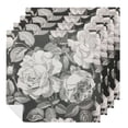 thumbnail image 1 of Werpe Roses Cloth Napkins Polyester Fabric Gift Reusable Machine Washable for Events 12-Pack 6 PCS, 1 of 7